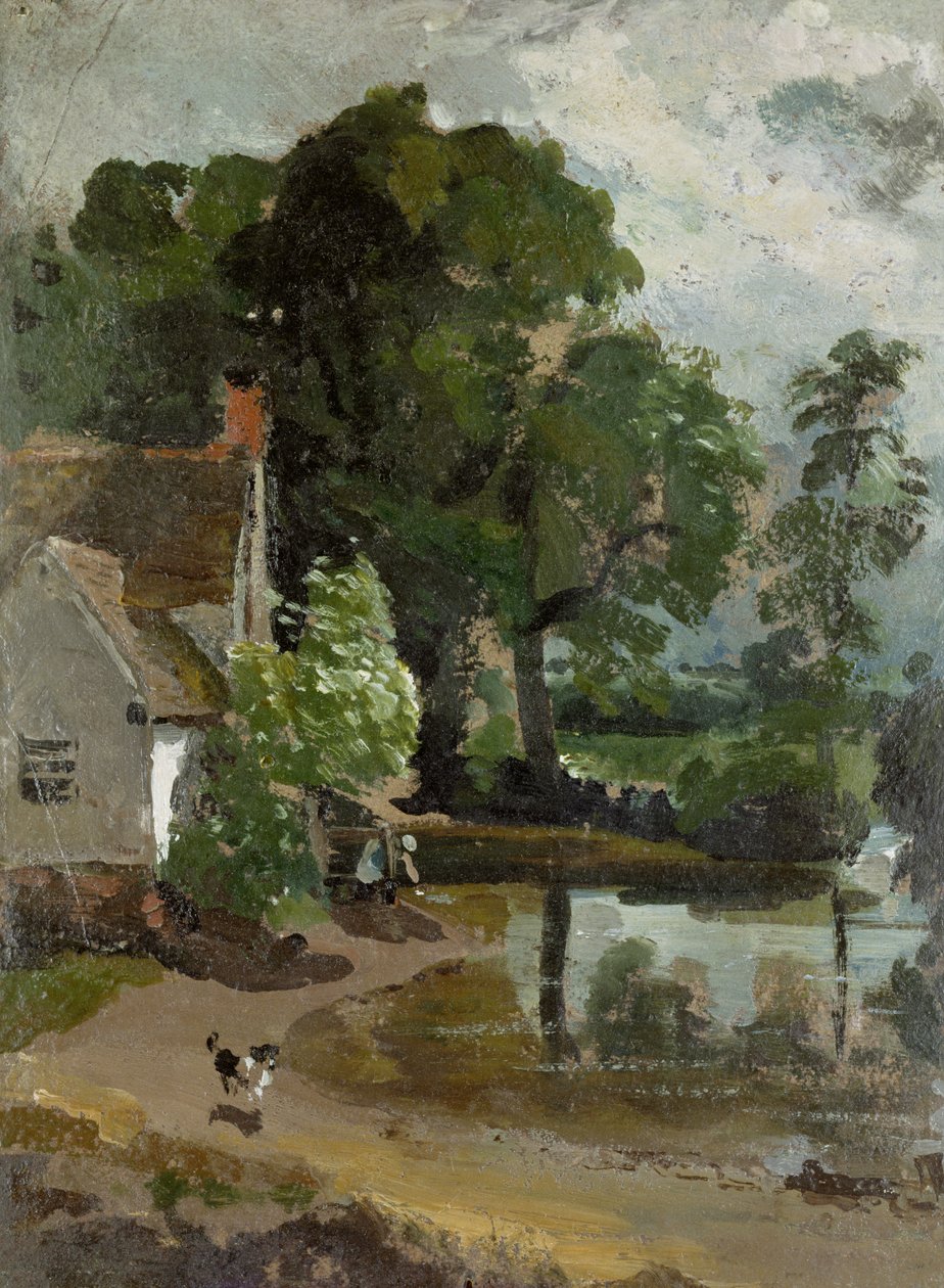 Dům Willyho Lotta u Flatfordského mlýna, asi 1811 (olej na papíře) od John Constable