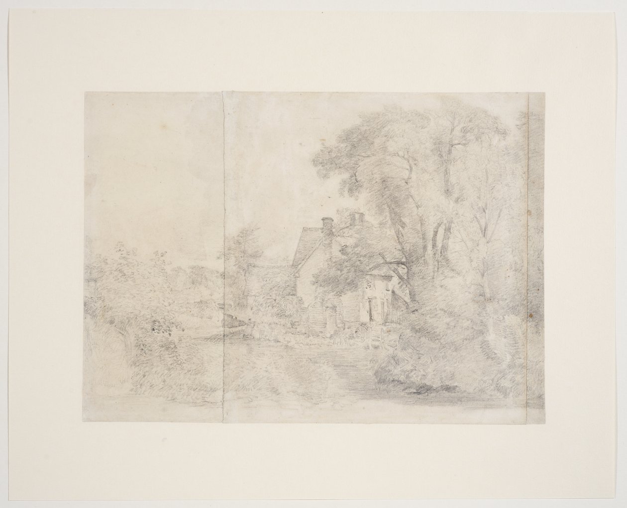 Dům Willyho Lotta, East Bergholt, asi 1812-13 (grafit na papíře) od John Constable
