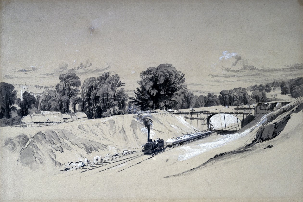 Berkhamsted, Hertfordshire, 5. června 1837 (pero a inkoust a mytí na papíře) od John Cooke Bourne