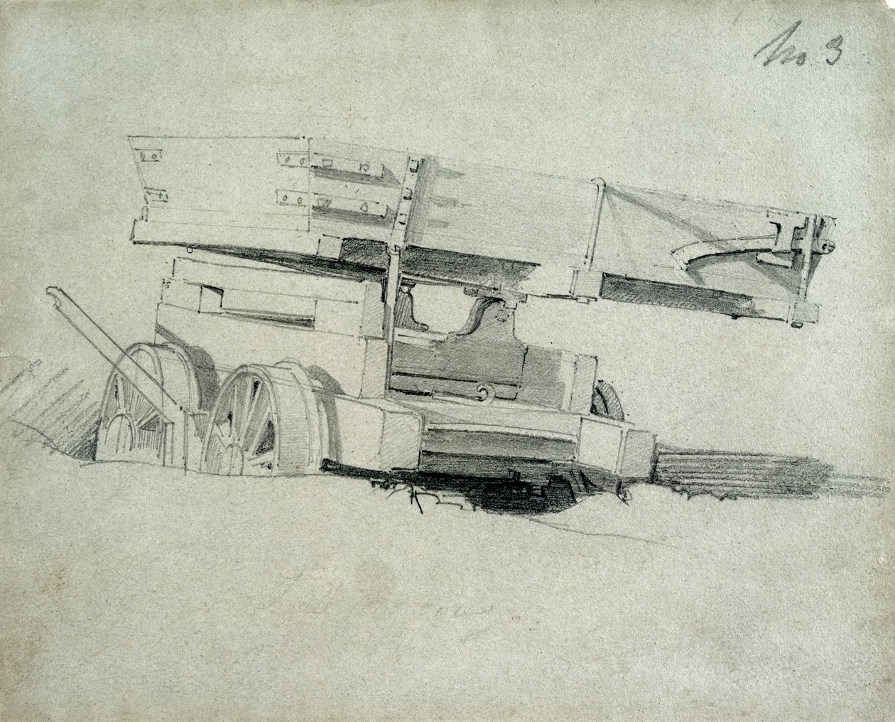 Dodavatelé sklápěcí vůz, č. 3, 30. léta 19. století (pero, inkoust a mytí na papíře) od John Cooke Bourne