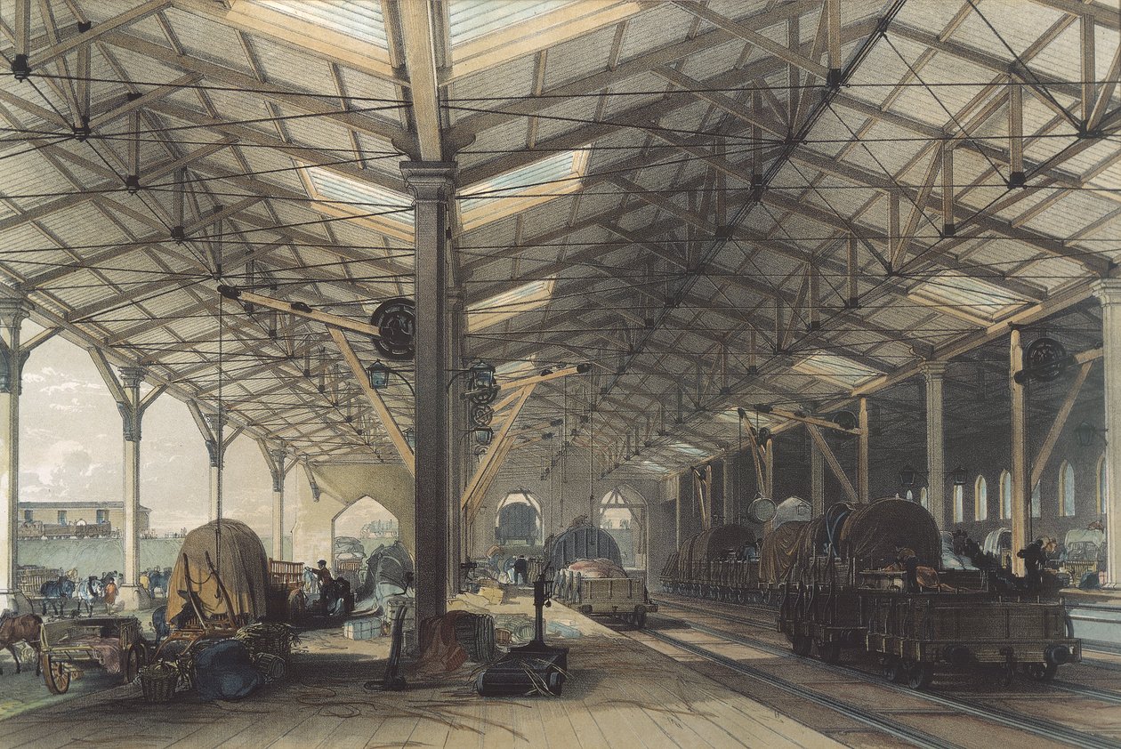 Goods Shed, Bristol, Great Western Railway, 1846 od John Cooke Bourne
