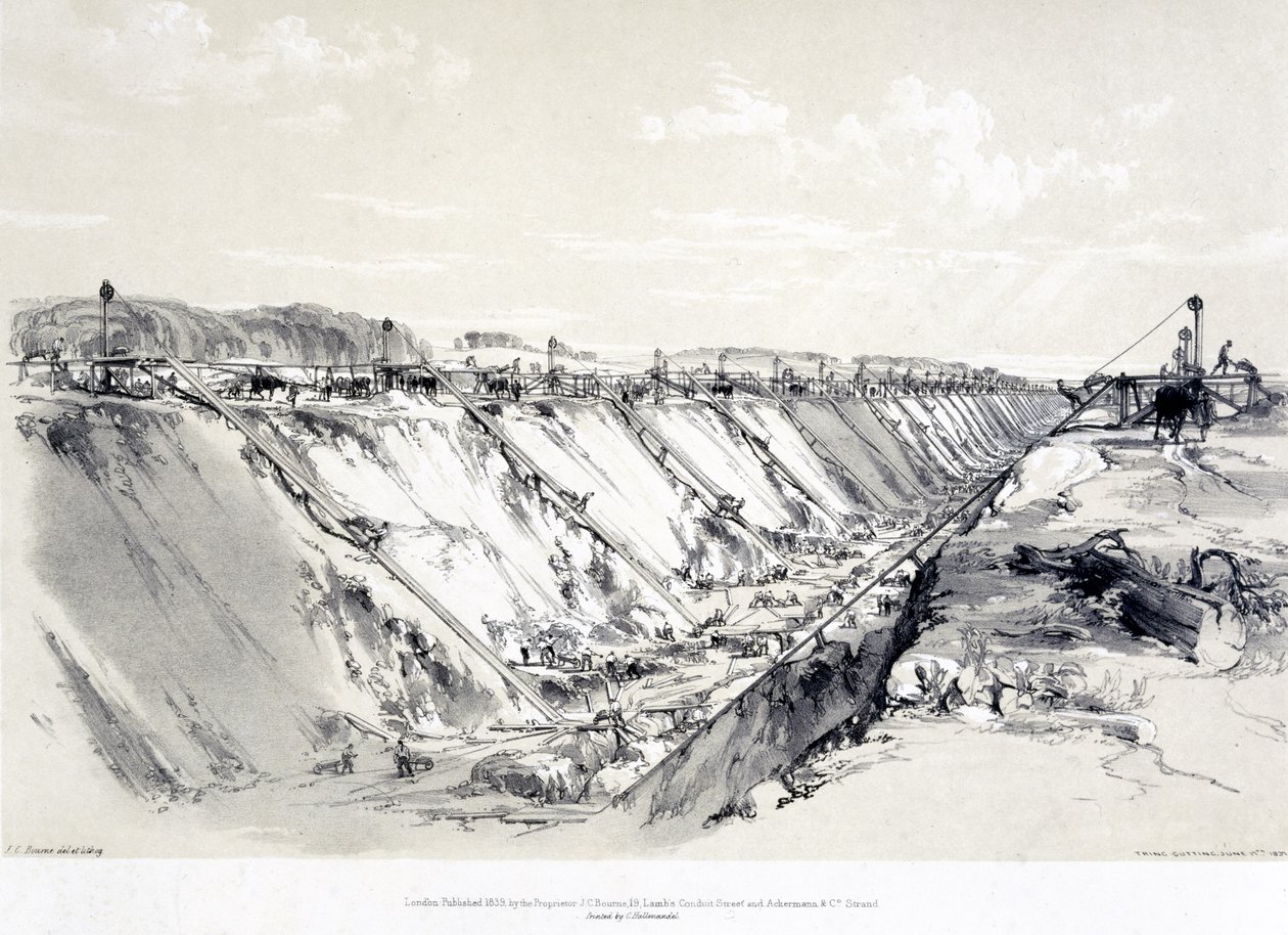 Řezání Tringu, 19. června 1837 od John Cooke Bourne