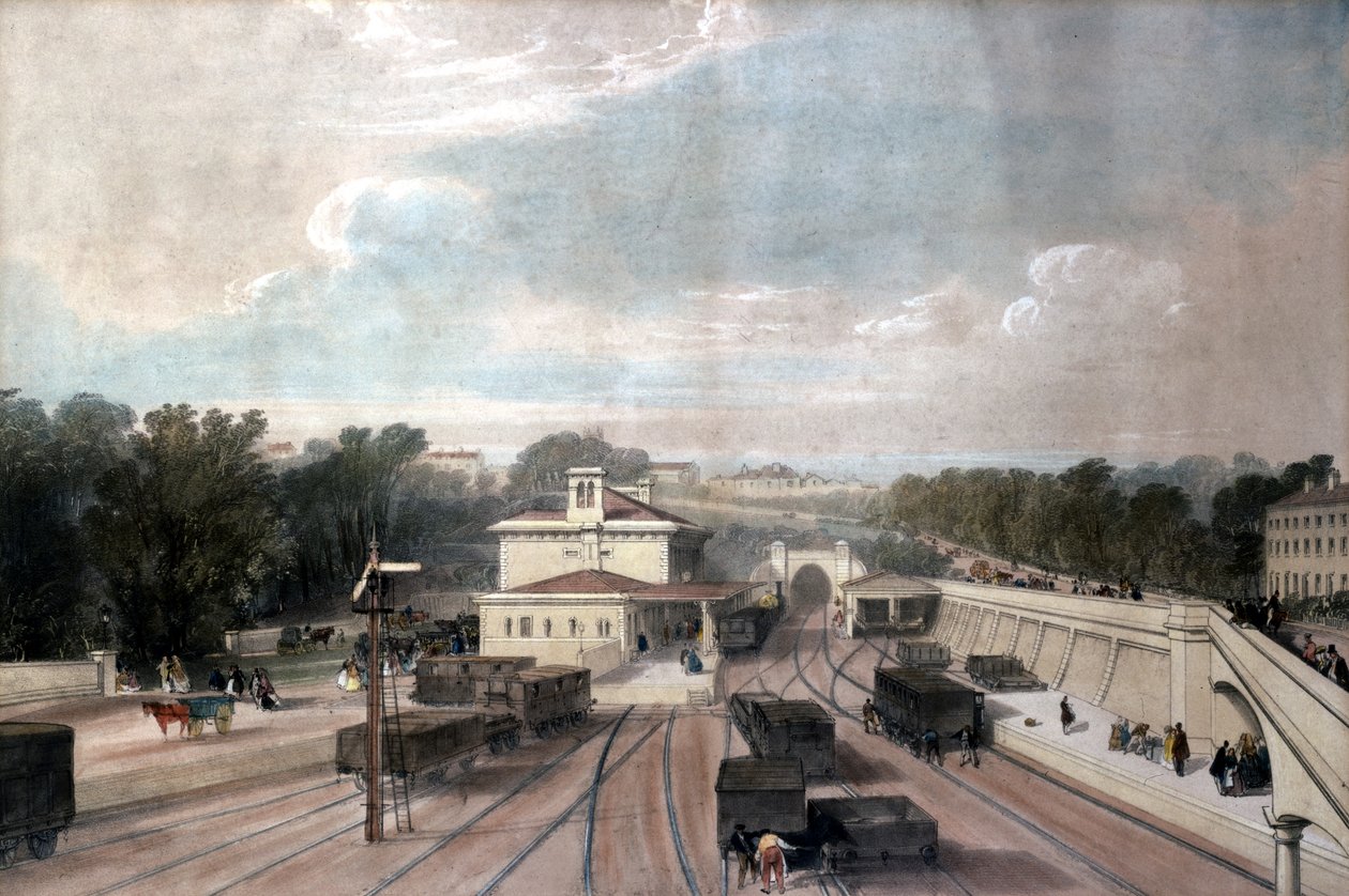 Železniční stanice Tunbridge Wells, Kent, c.1840 od John Cooke Bourne