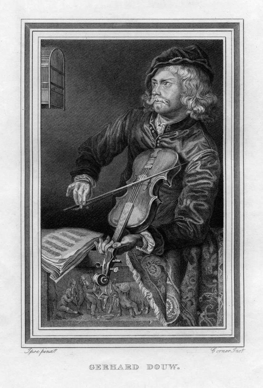 Gerrit Dou 1613-1675, holandský malíř, 1816. od John Corner