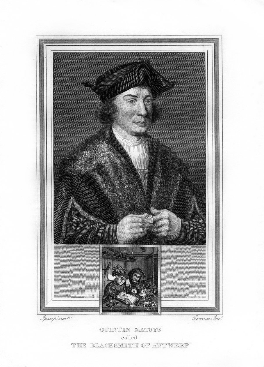 Quentin Matsys, malíř ve vlámské tradici, 1825. od John Corner