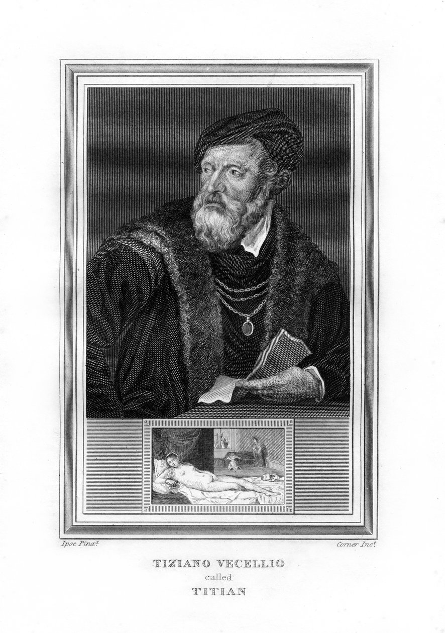 Tiziano Vecelli Titian, italský vrcholně renesanční malíř, 1825. od John Corner