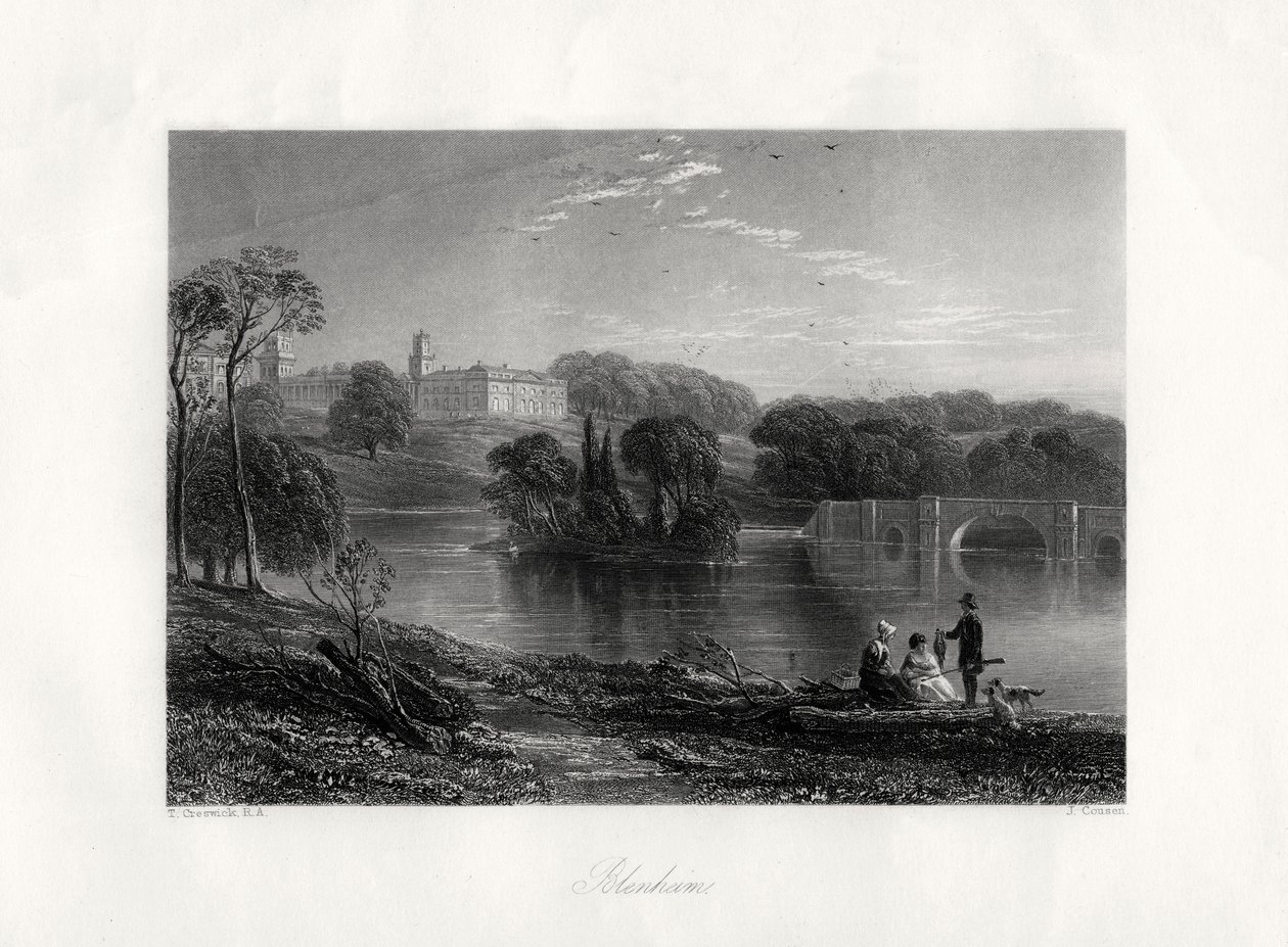 Blenheim, Oxfordshire, Anglie, 19. století od John Cousen