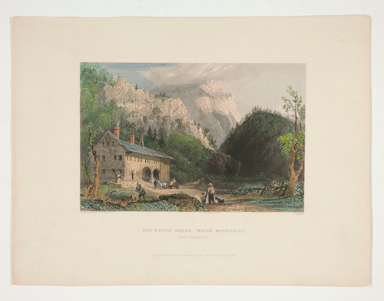 Notch House, White Mountains, New Hampshire, ilustrace pro Nathaniela Parkera Willise od John Cousen
