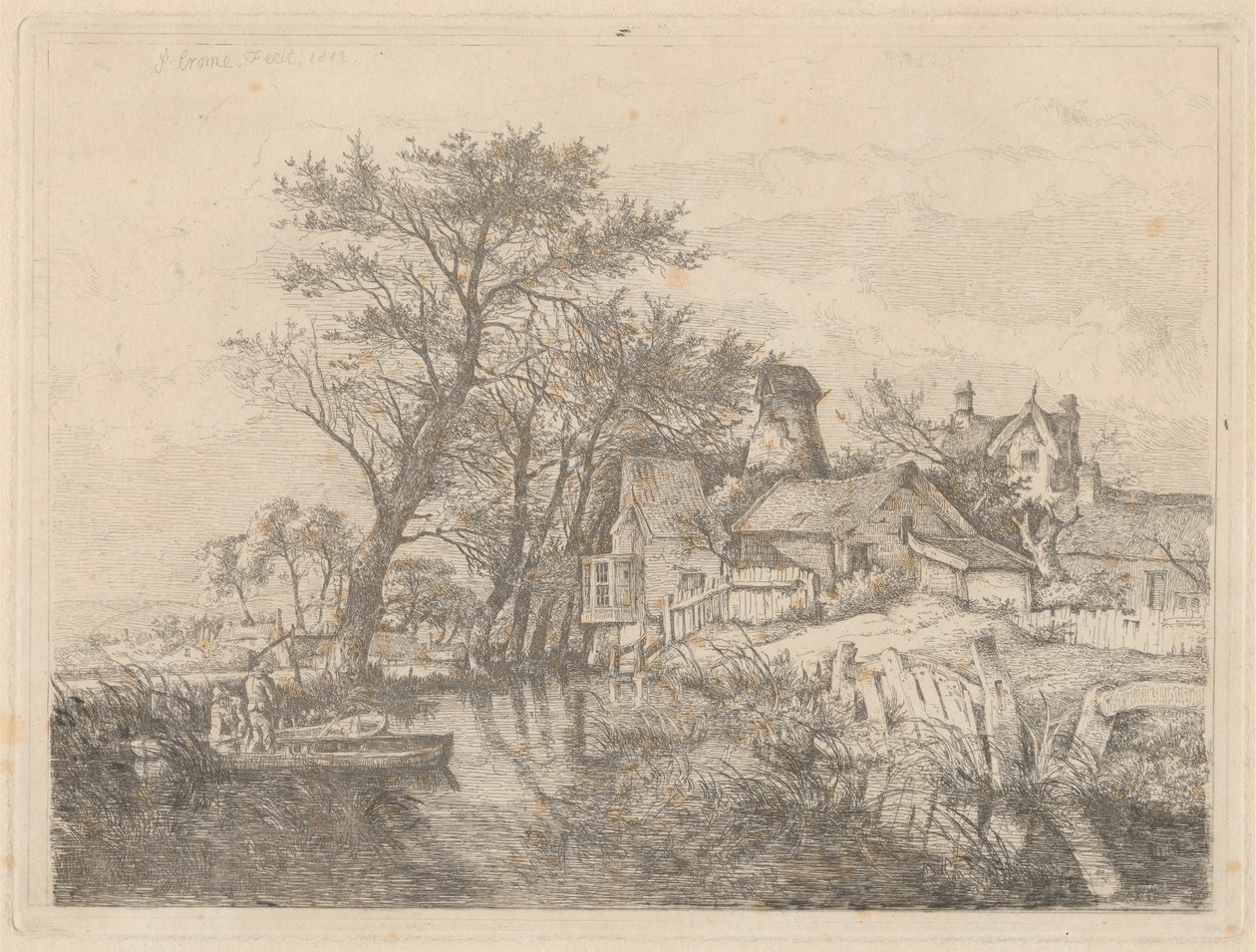 Zpět z New Mills, Norwich od John Crome