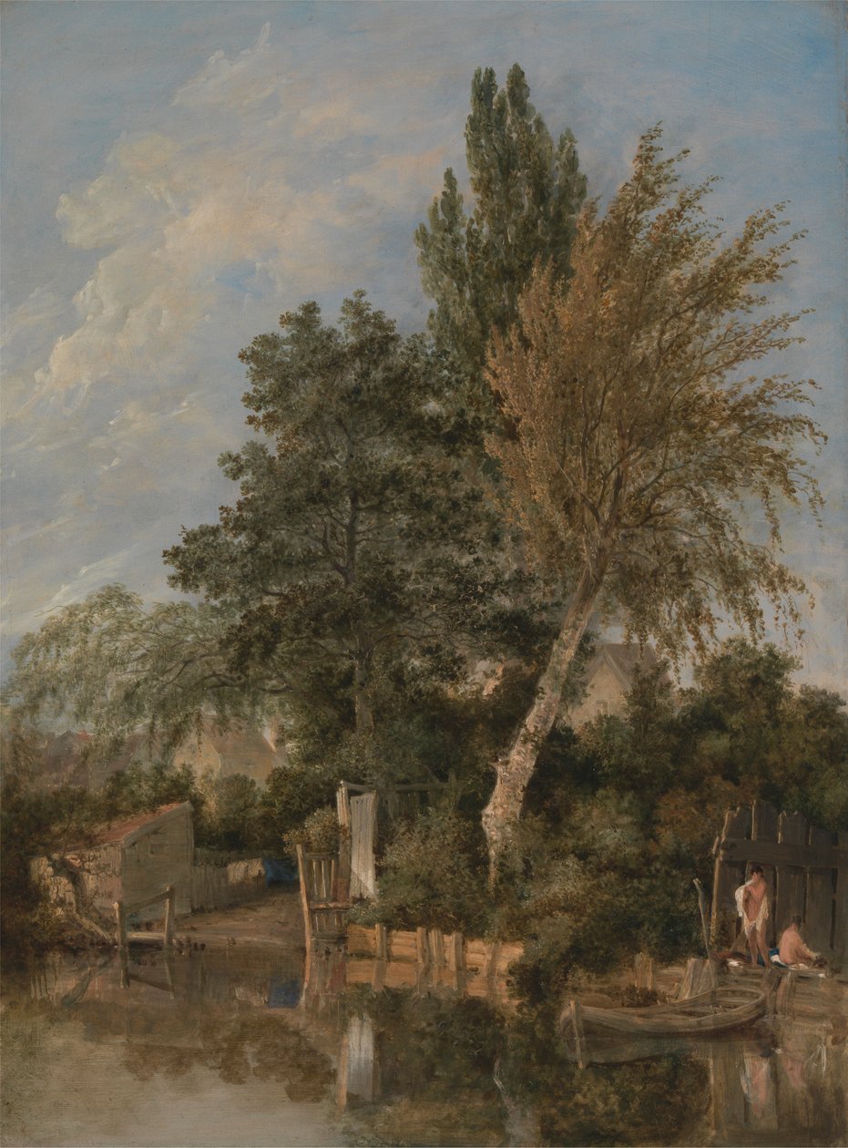 Chlapci koupání na řece Wensum, Norwich od John Crome