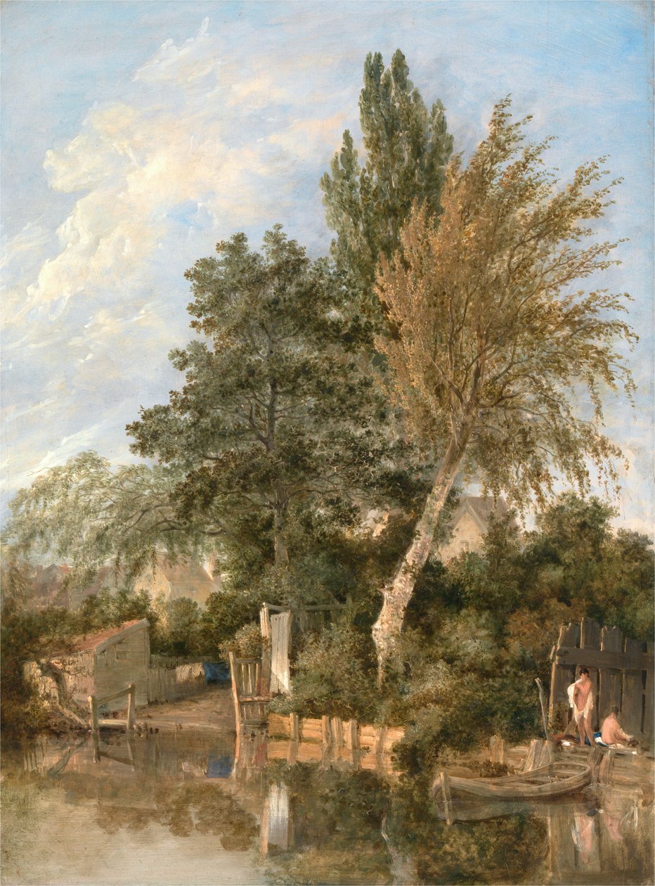 Koupání chlapců na řece Wensum, Norwich od John Crome
