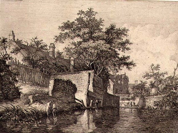 Před Novými Mlýny, hospoda. od J. & W. Freemana v roce 1821 od John Crome