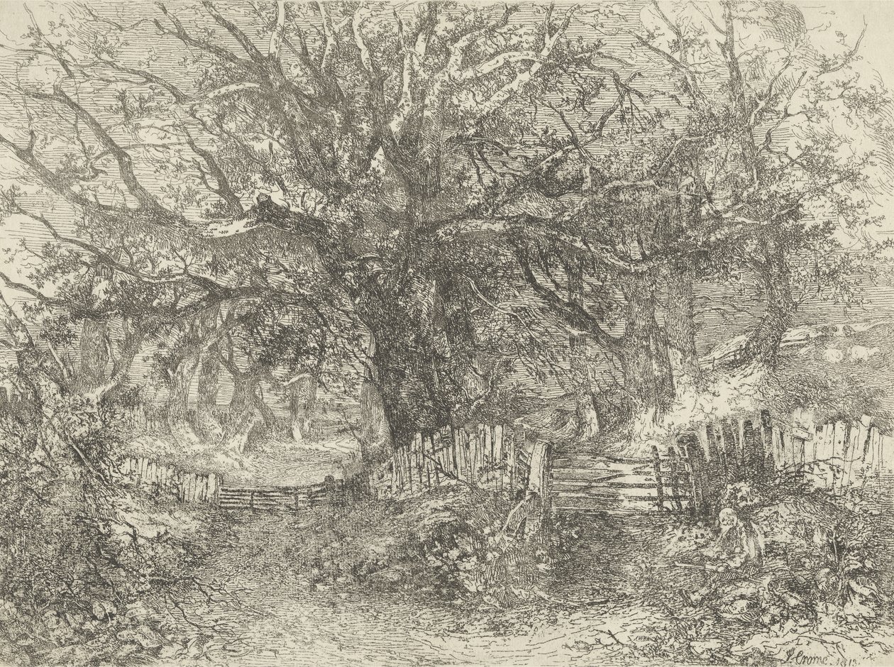 Road Scene, Trowse Hall, 1813 od John Crome