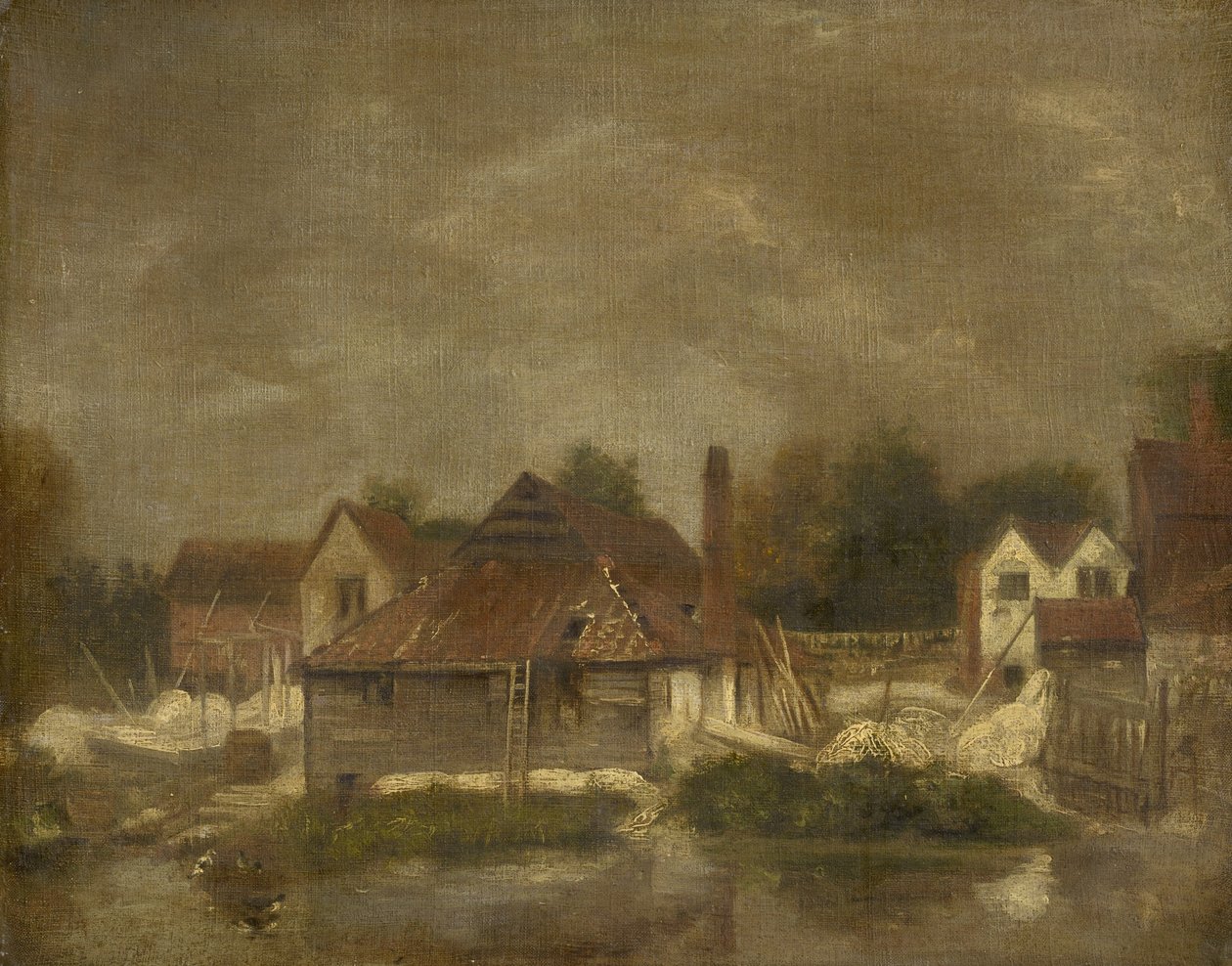 Boudy a staré domy na Yare, c.1803 od John Crome
