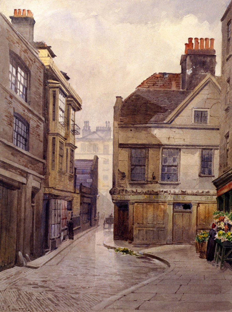 Bartholomew Close, Londýn, 1889 od John Crowther