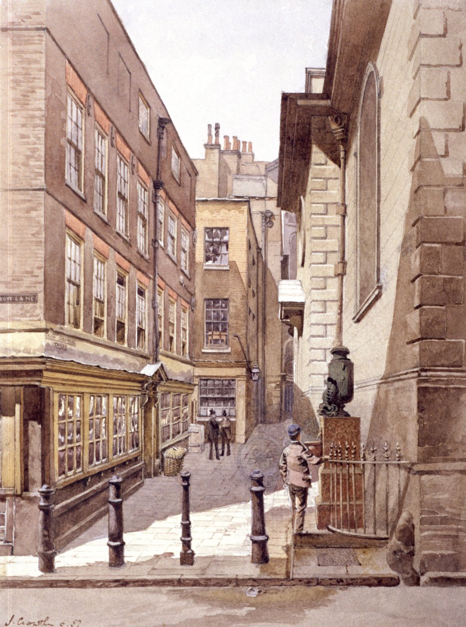 Bow Churchyard, Londýn, 1887 od John Crowther