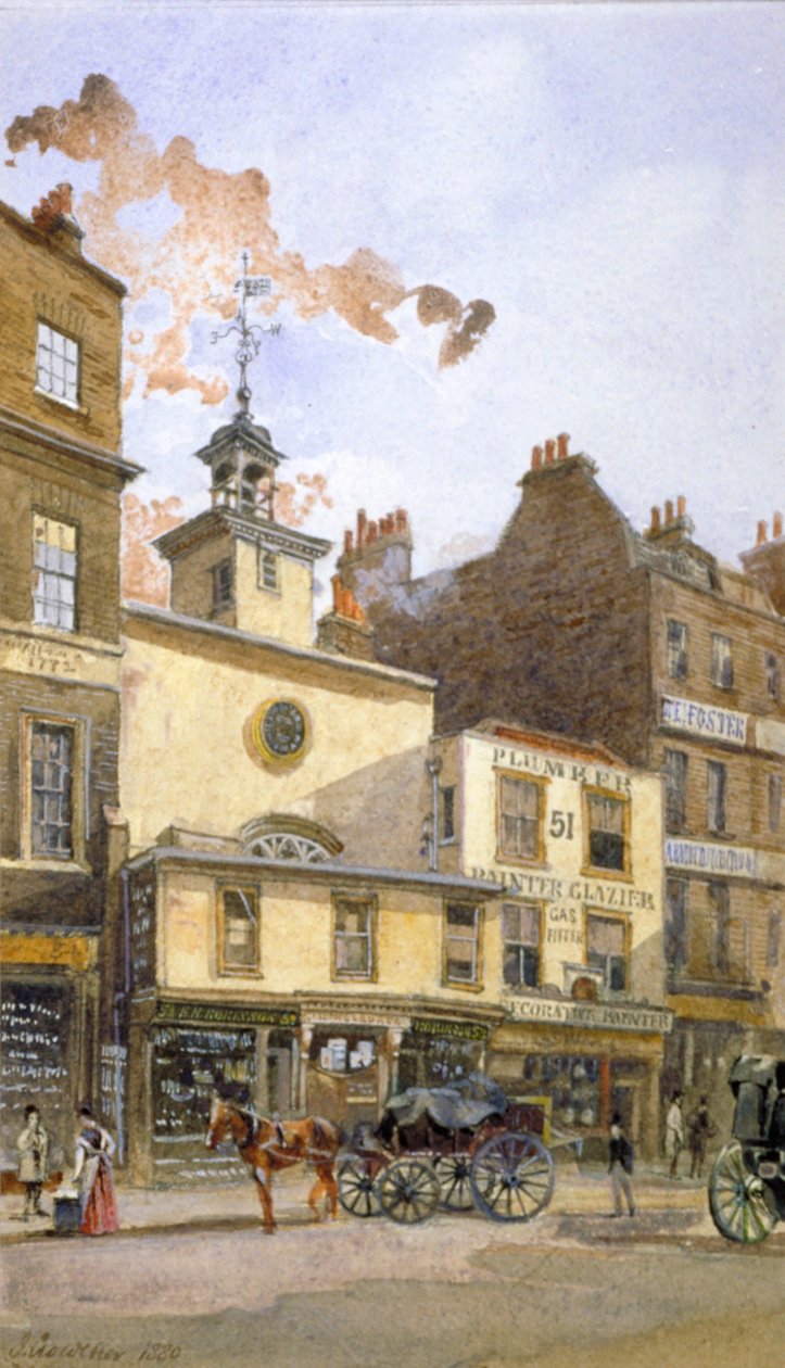 Kostel St Ethelburga-the-Virgin v Bishopsgate, City of London, 1880 od John Crowther
