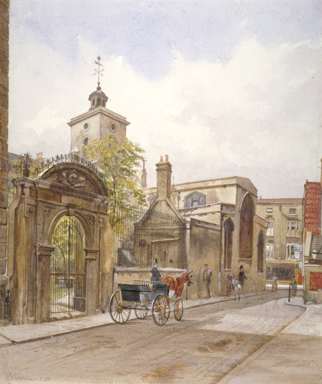 Kostel St Olave, Hart Street, City of London, 1883 od John Crowther