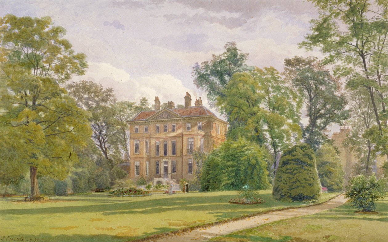 Zahradní průčelí Wandsworth Manor House, St John