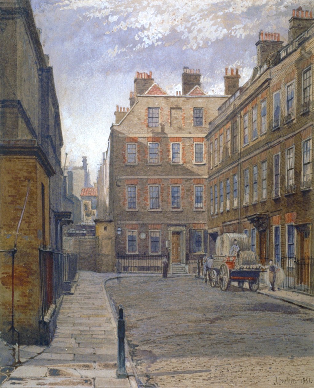 Gough Square, Londýn, 1881 od John Crowther
