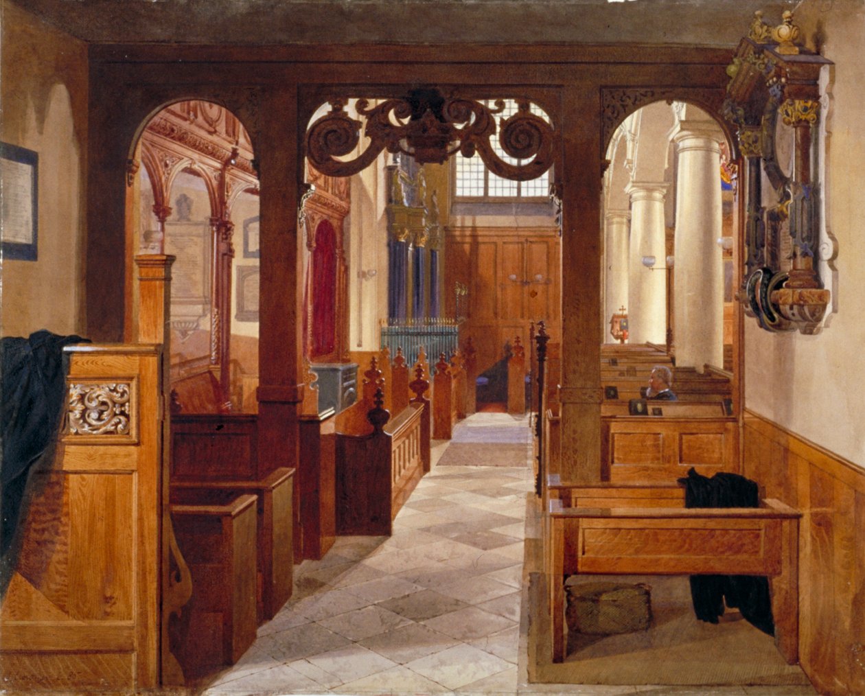 Interiér kaple Charterhouse, Londýn, 1885. od John Crowther