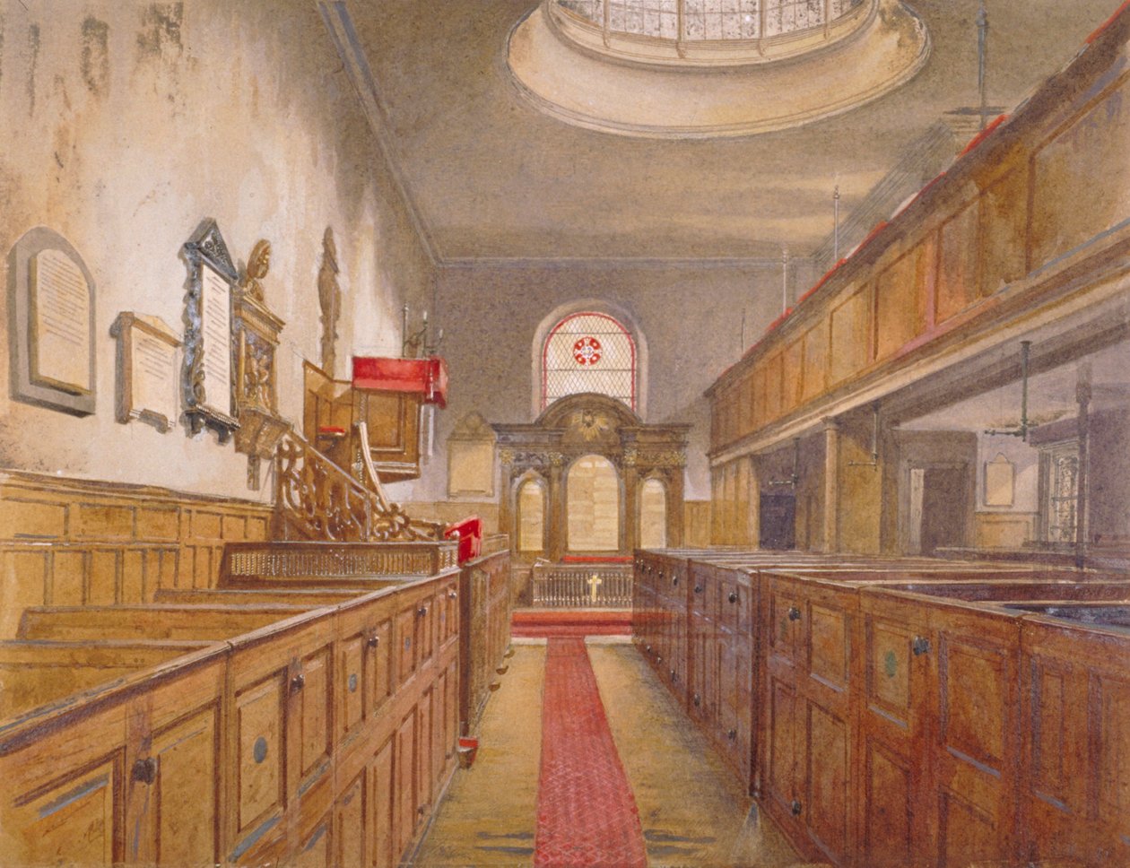 Interiér Nejsvětější Trojice, Minories, Londýn, 1881 od John Crowther
