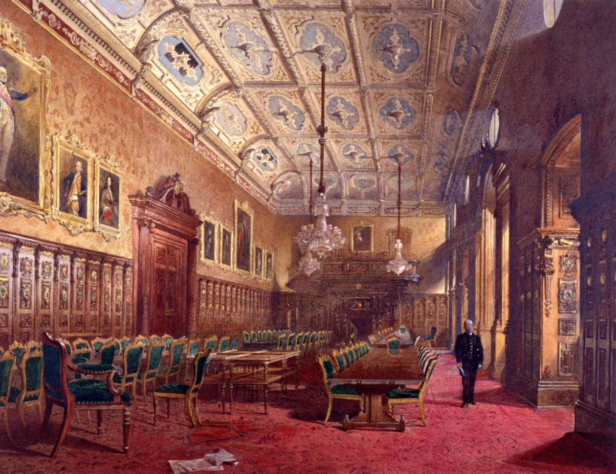 Interiér Ironmongers Hall, Londýn, 1888 od John Crowther