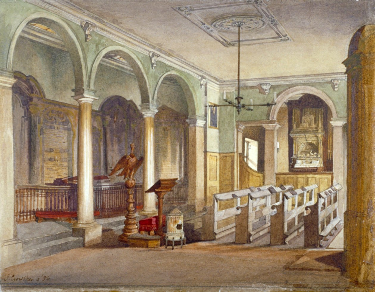 Interiér kaple v almužnách nemocnice Emanuel, Buckingham Gate, Westminster, Londýn, 1886 od John Crowther