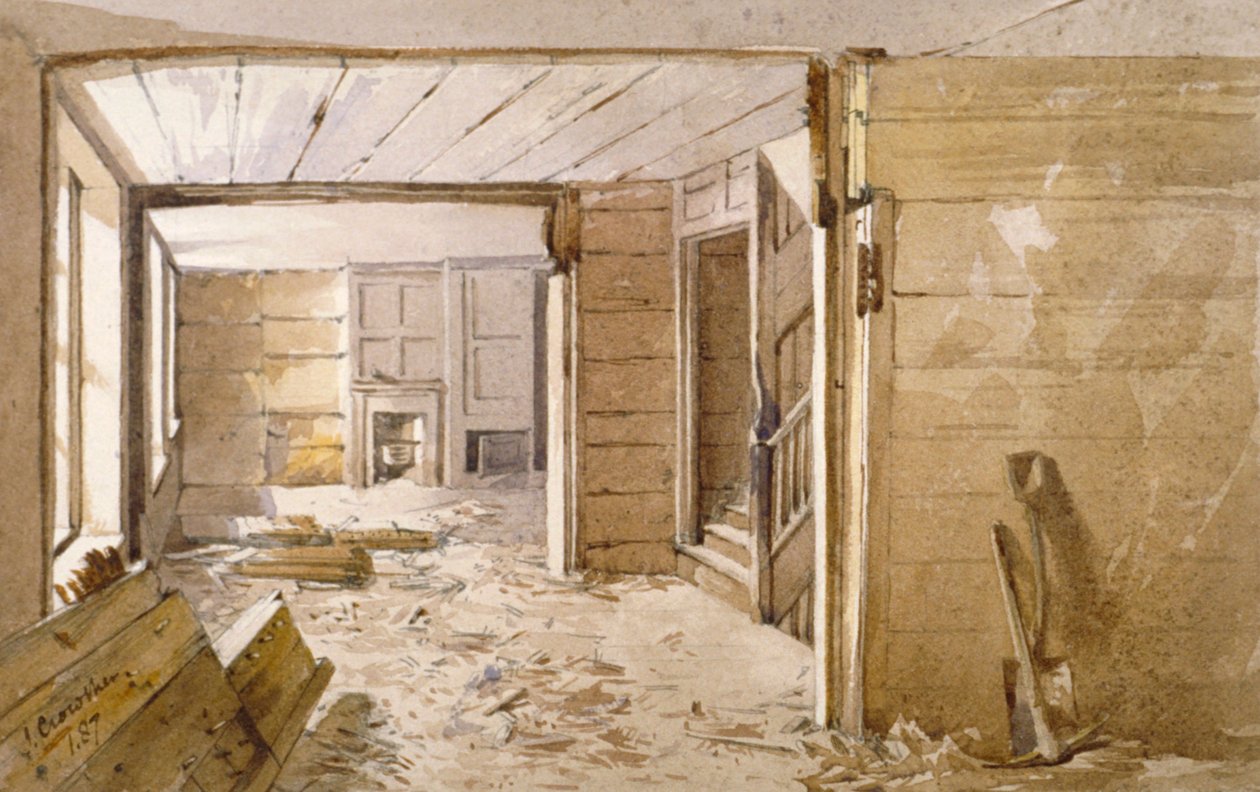 Interiér místnosti vedle věznice White Lyon, Borough High Street, Southwark, Londýn, 1887 od John Crowther