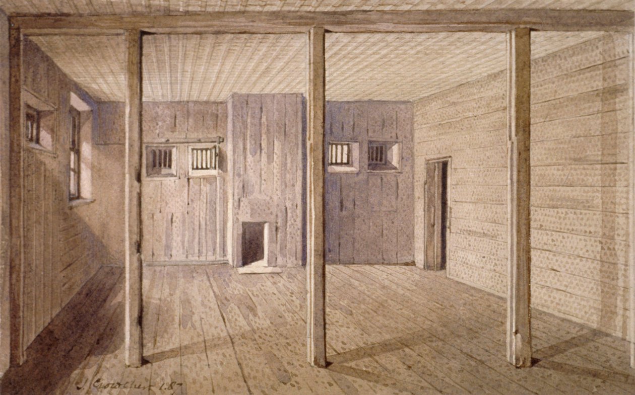 Vnitřní pohled na White Lyon Prison, Borough High Street, Southwark, Londýn, 1887 od John Crowther
