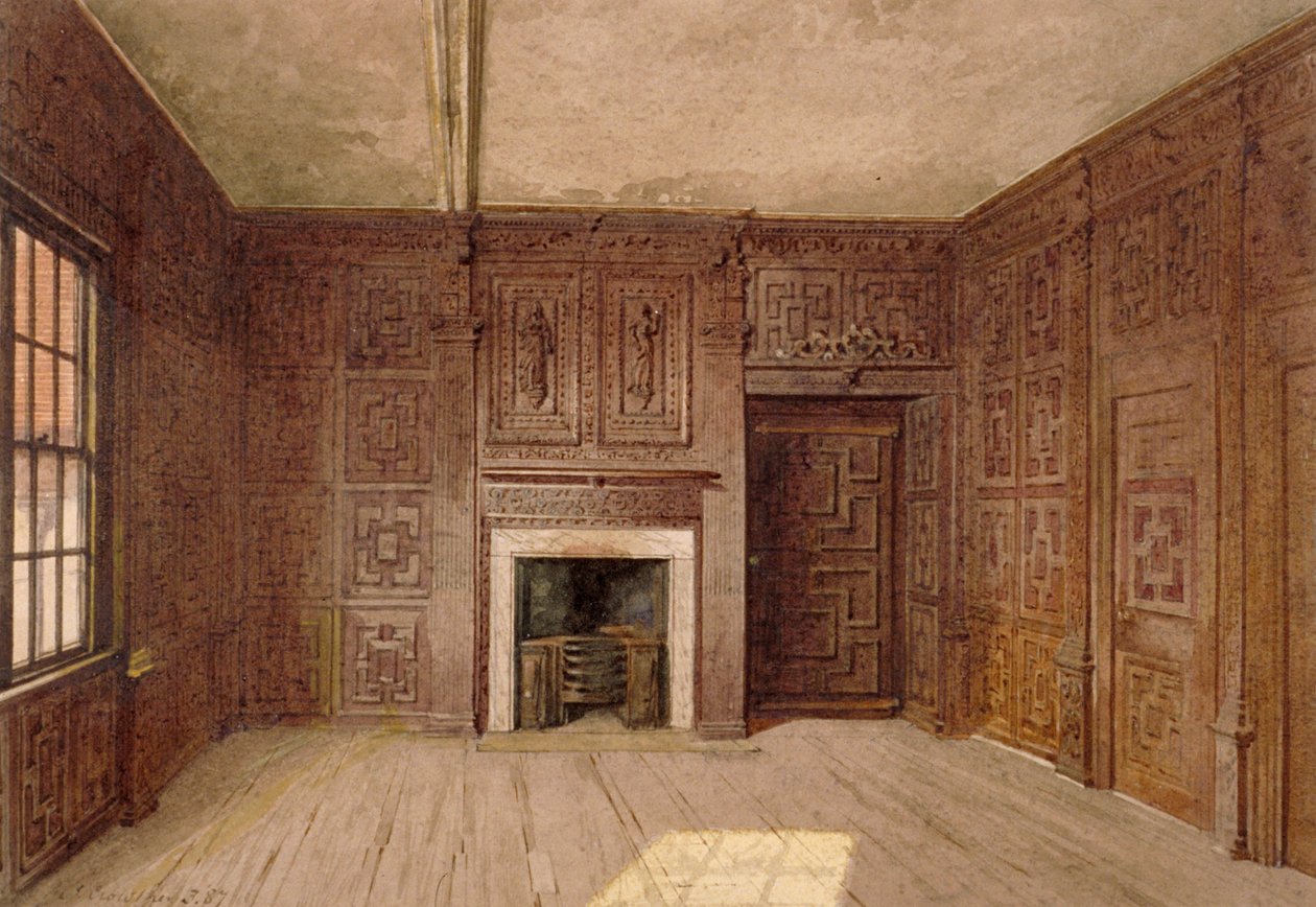 Vnitřní pohled na Compton Oak Room, Canonbury House, Islington, Londýn, 1887 od John Crowther