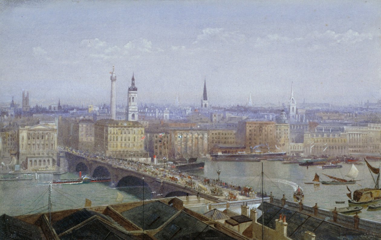 London Bridge a City of London, 1892 od John Crowther
