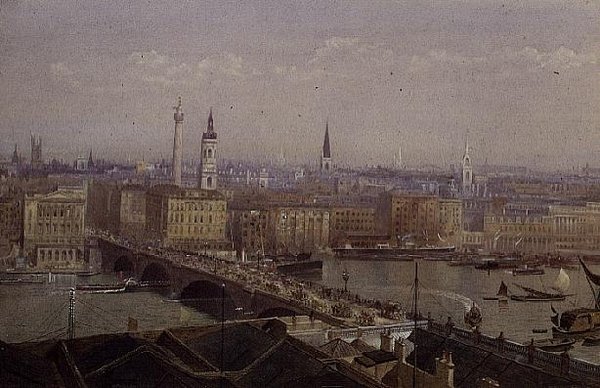London Bridge ukazující památník od John Crowther