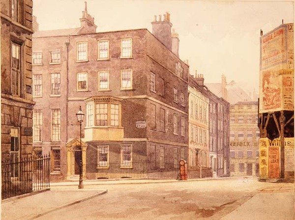 Norfolk Street, cca 1880 (akvarel) od John Crowther