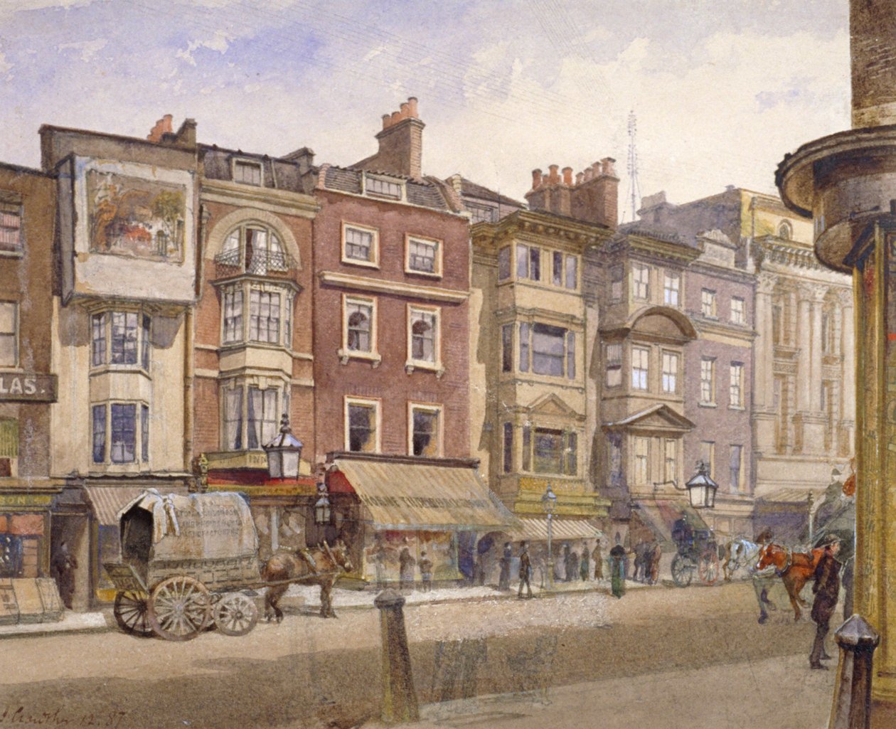 Nos 412-418 Strand, Westminster, Londýn, 1887 od John Crowther