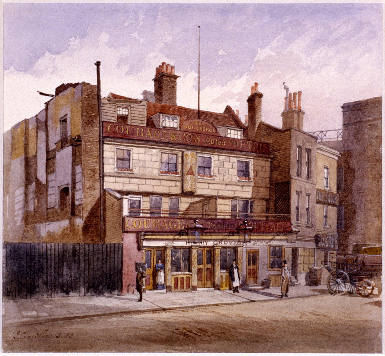 Old George Inn, Trinity Square, Londýn, 1883 od John Crowther