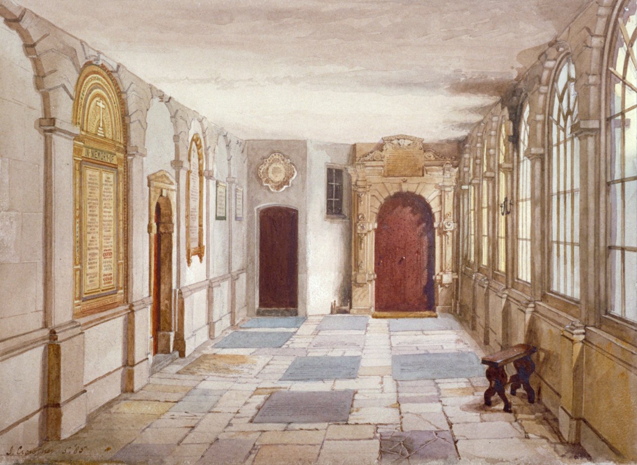 Průchod vedoucí do kaple, Charterhouse, Londýn, 1885. od John Crowther