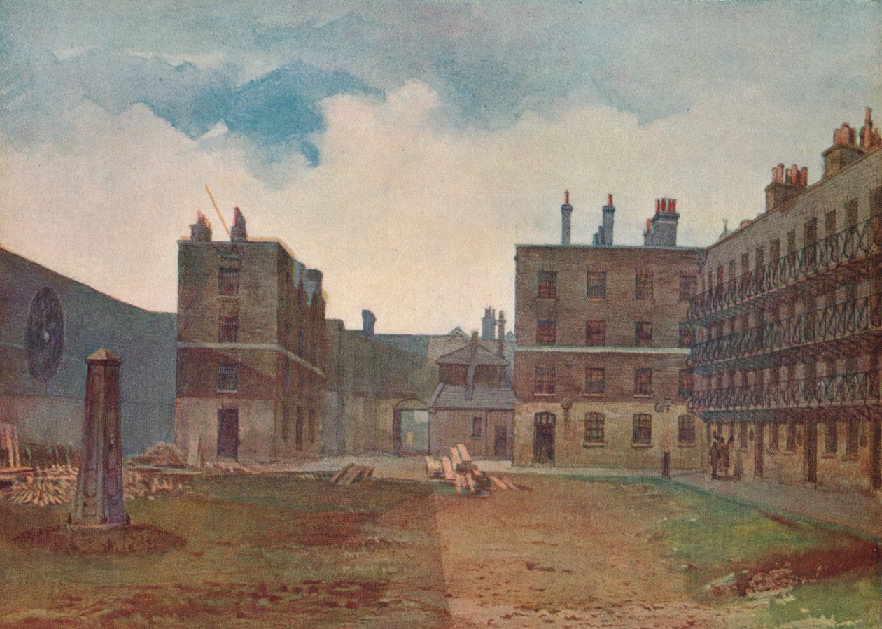 Queens Bench Prison – The Prisoners Yard, Borough High Street, Southwark, Londýn, 1879 1926 od John Crowther