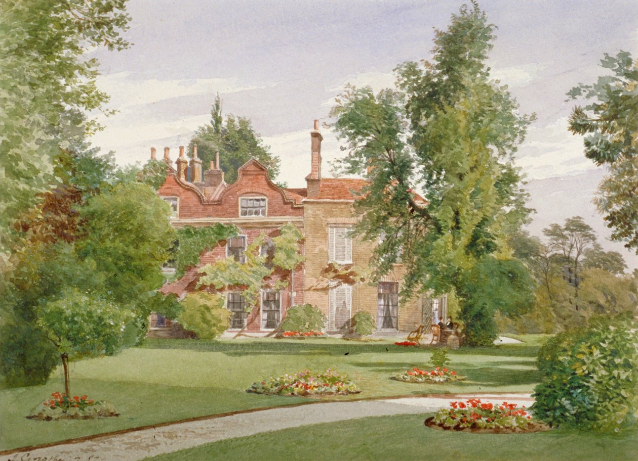 Boční pohled na Raleigh House, Brixton Hill, Lambeth, Londýn, 1887 od John Crowther