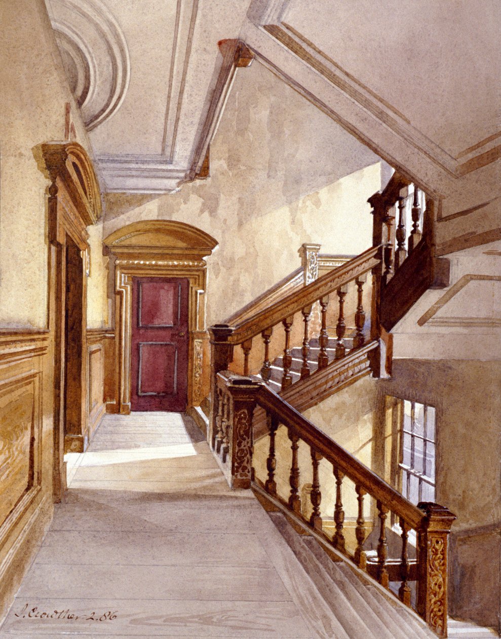 Dům sira Christophera Wrena, Botolph Lane, Londýn, 1886. od John Crowther