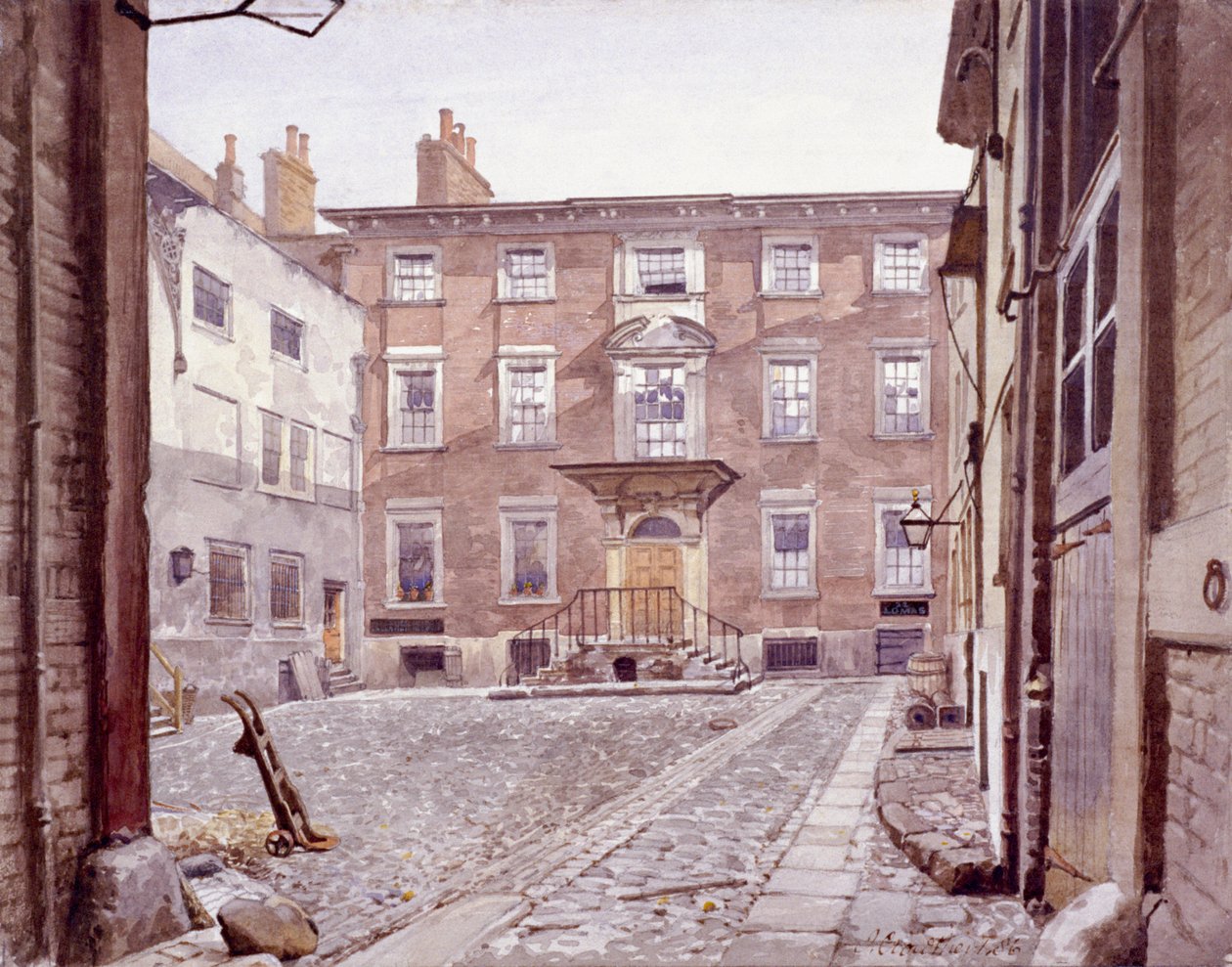 Dům sira Christophera Wrena, Botolph Lane, Londýn, 1886 od John Crowther