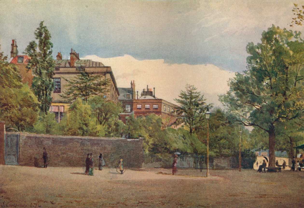 Spring Gardens from the Mall, Westminster, Londýn, c1880 1926 od John Crowther