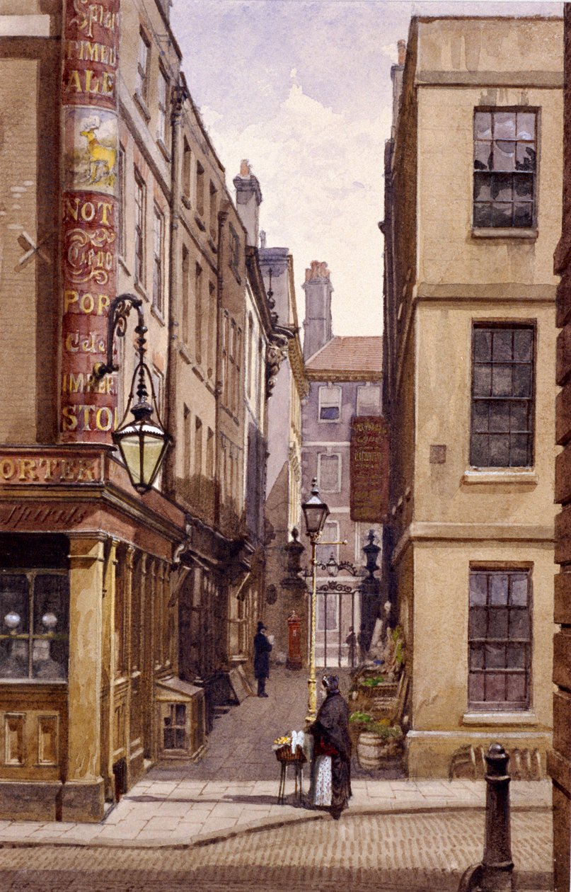 Stag Public House, Devereux Court, Londýn, 1887 od John Crowther