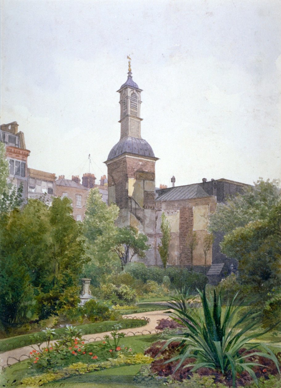 Věž kostela St Botolph, Aldersgate, City of London, 1886 od John Crowther