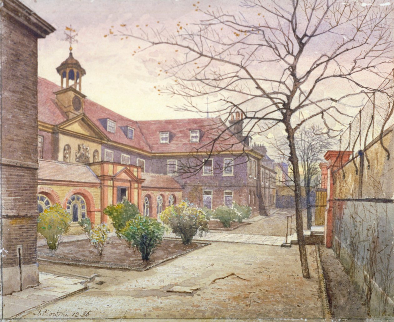 Pohled na Grey Coat Hospital, Greycoat Place, Westminster, Londýn, 1886 od John Crowther