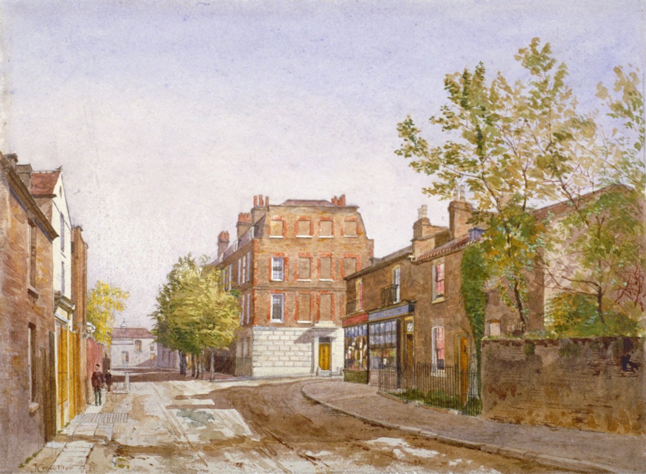 Pohled na Mawson House, Chiswick Lane, Chiswick, Londýn, 1882 od John Crowther