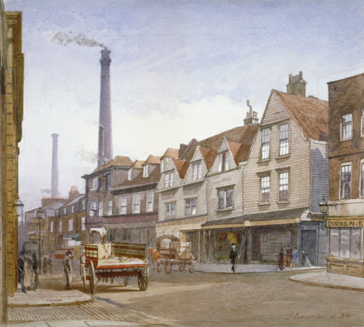 Pohled na Mint Street, Southwark, Londýn, 1884 od John Crowther