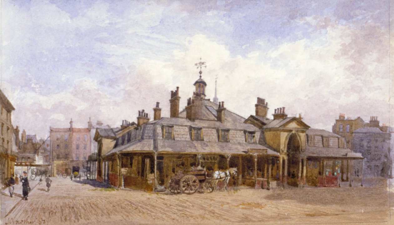 Pohled na Oxford Market, St Marylebone, Westminster, Londýn, c1880 od John Crowther