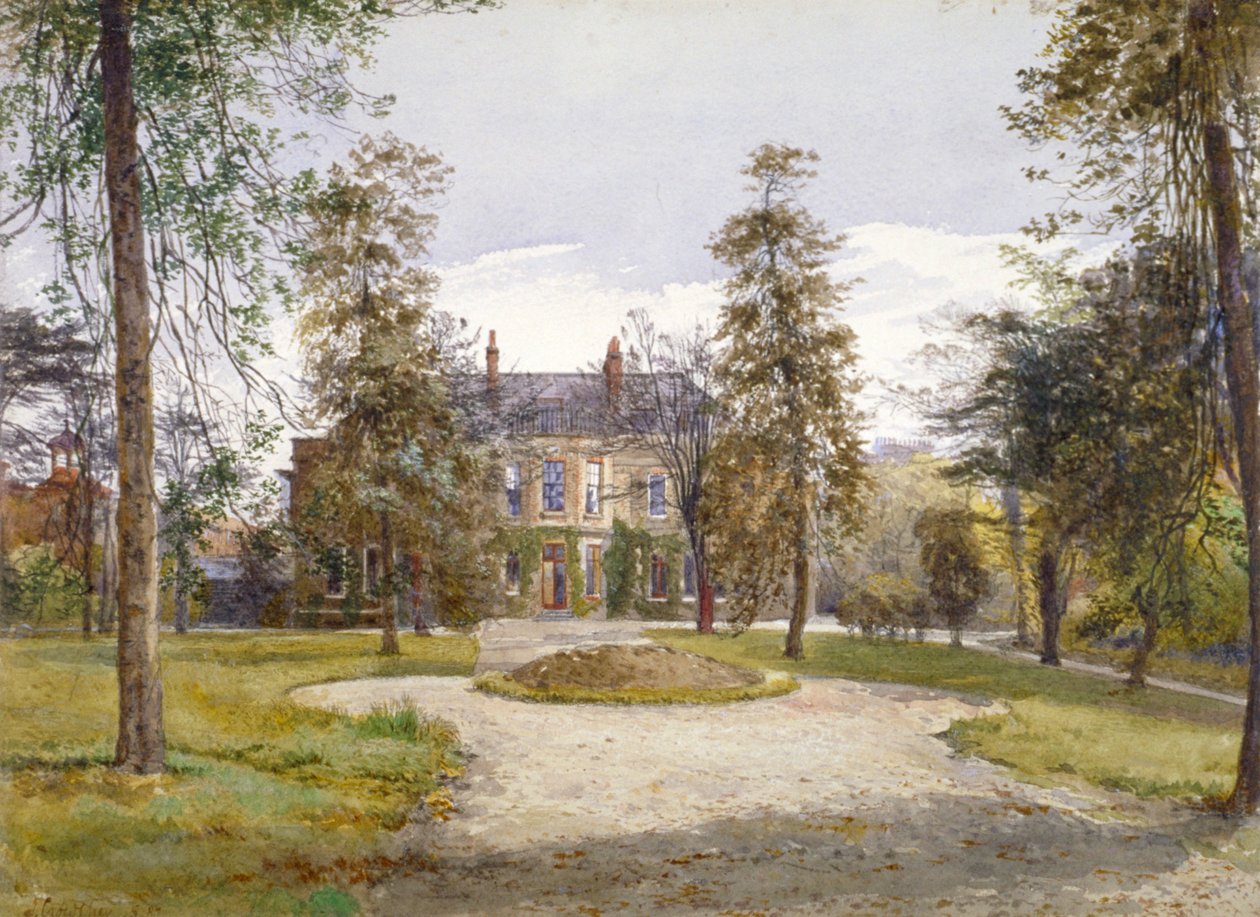 Pohled na Stockwell Park House ze zahrady, Lambeth, Londýn, 1887 od John Crowther
