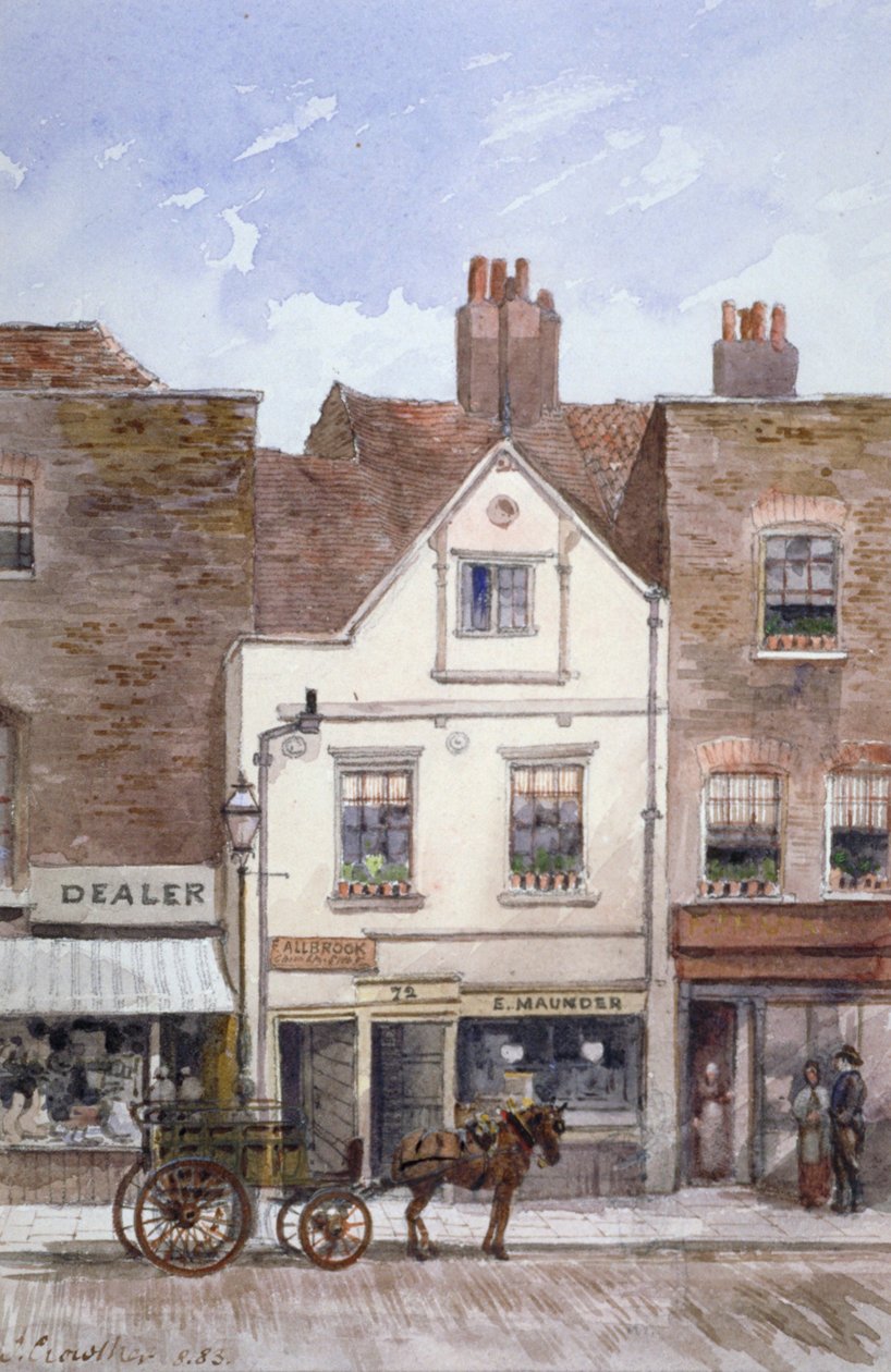 Pohled na č. 72 Cheyne Walk, Chelsea, Londýn, 1883 od John Crowther